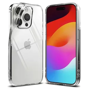 Silicone back case Riff for Apple iPhone 15 Pro — ultra thin, transparent
