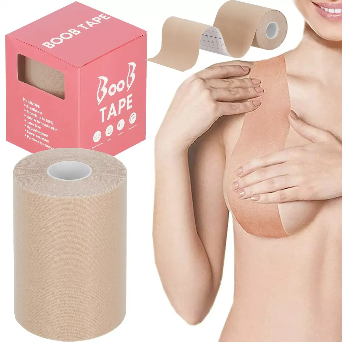 Body shaping tape Springos BA0003 5 m x 10 cm Photo 2