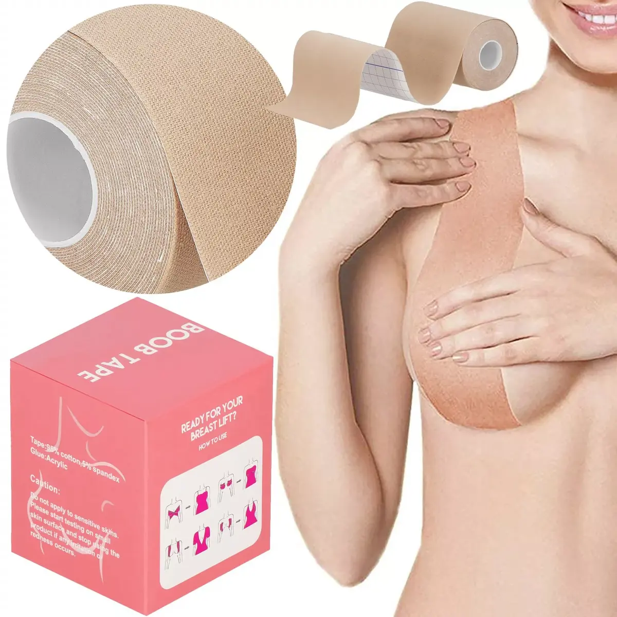 Body shaping tape Springos BA0003 5 m x 10 cm Photo 3