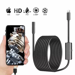 W-star Endoskopijas kamera WSE8x5HL zonde 8 mm 5 m HD cietais kabelis zibens