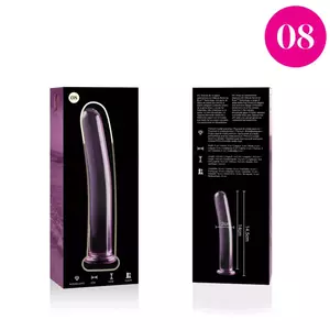 Dildo Nebula Series by Ibiza Borosilicate Glass Pink 14.5 cm -O- 2 cm