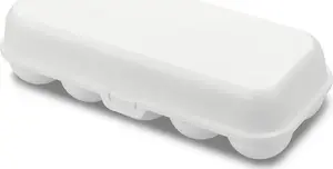 Контейнер для яиц Eggs To Go Koziol 3179525, белый, на 6 яиц, многоразовый пластик