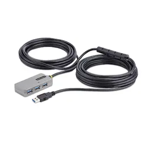 USB 3.0 удлинитель 10 м с 4-портовым USB-A хабом, StarTech U01043-USB-EXTENDER, активное/от шины питание, 5 Гбит/с, опциональный 20W блок