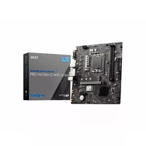 Mātesplate MSI PRO H610M-G WIFI DDR4, Intel H610, LGA 1700, micro ATX, 2x DIMM, 64 GB, Wi‑Fi 5, Bluetooth 4.2, 4x SATA III