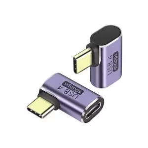 USB-C adapter PREMIUMCORD kur31-40 USB 4.0 90° right-angle