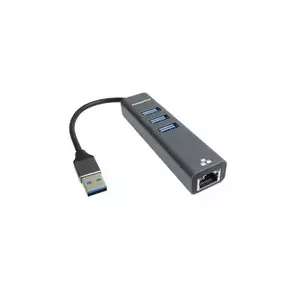 Адаптер PREMIUMCORD USB 3.0 → RJ45 + 3×USB 3.0, модель kuethernet7