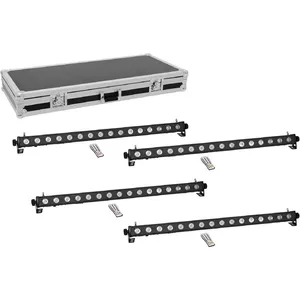 Lighting equipment EUROLITE PIX-16 QCL 4x LED light bar with transport case