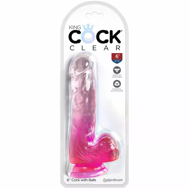 Dildo King Cock Clear — realistic TPE 17.8 cm Photo 2