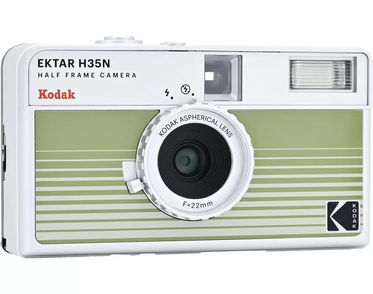Kodak Ektar H35N striped green 35mm film camera Photo 2