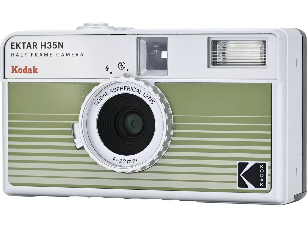 Kodak Ektar H35N striped green 35mm film camera Photo 3