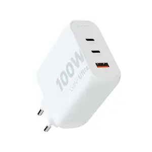 Xtorm XEC100 GaN2 Ultra Настенное зарядное устройство 100W AC Универсальный Белый 2x USB Type-C В помещении Быстрая зарядка
