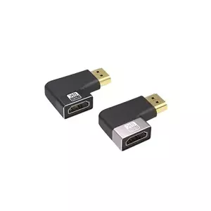 Адаптер PREMIUMCORD HDMI A — HDMI A, 8K, угловой 90°, штекер на гнездо, модель kphdma-41