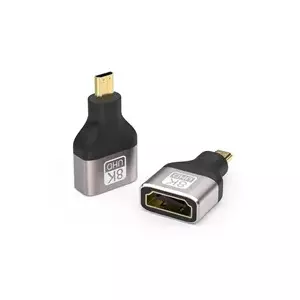Adapter HDMI Type A (standard) to micro HDMI Type D PREMIUMCORD kphdma-44 metal gold-plated, supports 8K