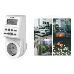 Digitālais taimeris ANSMANN 1260-0009 ar nedēļas programmēšanu, maksimālā jauda 3680W
