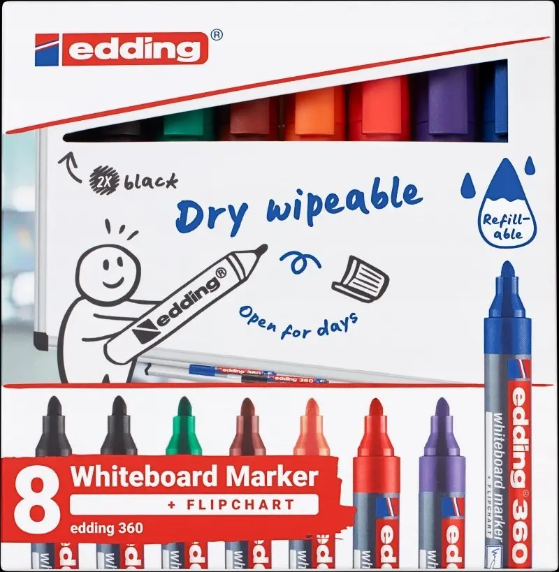 Whiteboard marķieris Edding 4-360-8-S2999, uzgalis 1