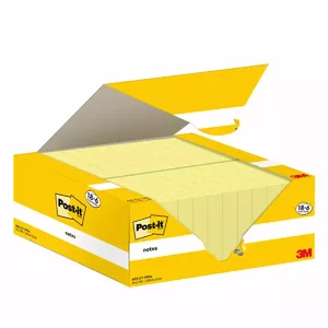 Самоклеящиеся записки 3M Post-It 653-CY-VP24 — прямоугольные жёлтые 51×38 мм, 100 листов, PEFC