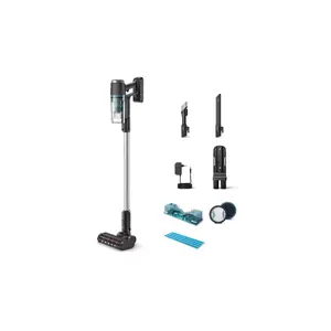 Stabīlais putekļsūcējs Philips 3000 Series XC3133/01, bez maisa, akumulatora 25.2V Li‑ion, ciklona šķirošana, turbo un mini suka, melni‑zils
