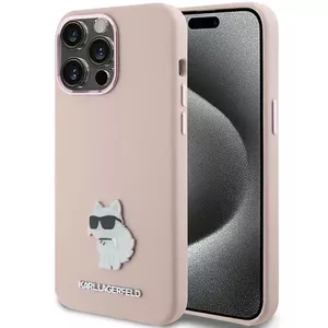 Чехол GUESS Ring Stand Case Guess IML для iPhone 15 Pro Max розовый с блёстками MagSafe