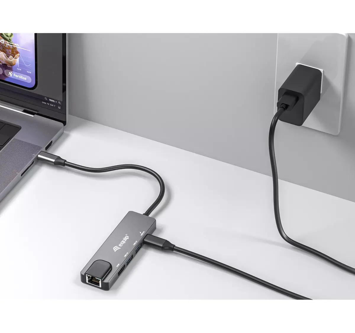 USB-C 5 in1 Multifunkcionālais adapteris Equip Photo 7