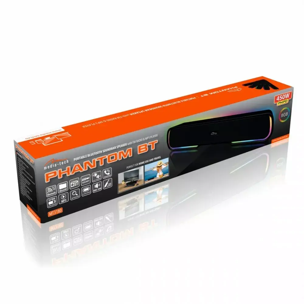 MEDIA‑TECH Phantom MT3180 skaņas josla 450W Photo 11