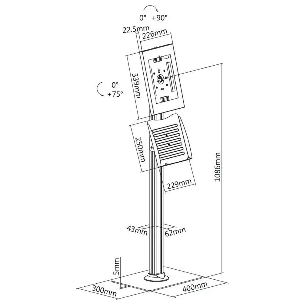 Tablet floor stand MACLEAN MC-476W Photo 6