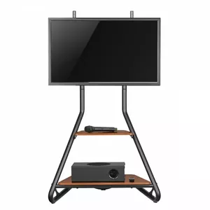 TV stand MACLEAN MC-455 freestanding wood holder for TVs up to VESA 600x400