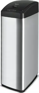 Trash bin LAMART LT8049 touchless 45 L sensor stainless-style pedal-free