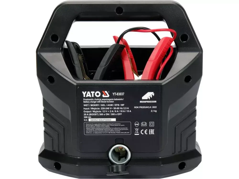 Vehicle battery charger YATO YT-83037 12 V Photo 4