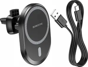 Wireless Car Charger Mount Borofone BH201 MagSafe 15W Magnetic, Black