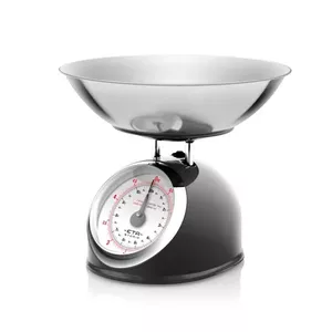 Mechanical kitchen scale ETA ETA577790020 — 5 kg capacity, 25 g accuracy, 250 mm round, black