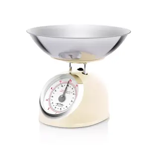 Mechanical kitchen scale ETA ETA577790040 — 5 kg capacity, 25 g accuracy, beige, round, 250 mm