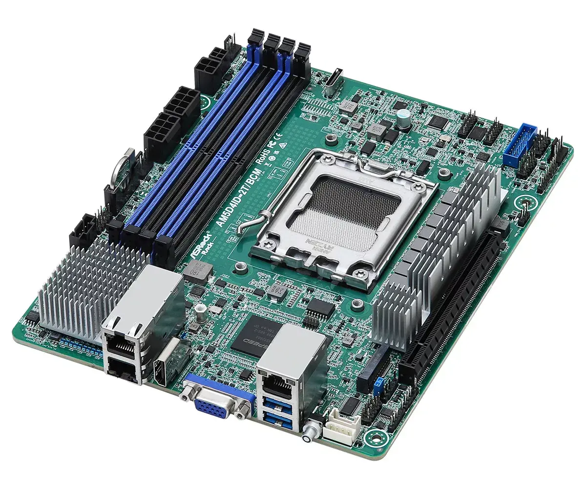 ASRock AM5D4ID-2T/BCM Mini ITX server motherboard Photo 2
