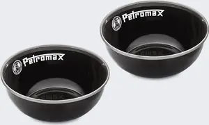 Enamel bowls Petromax 160 ml set of 2, black (px-bowl-160-s)