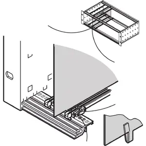 SCHROFF Zwischenwand 3HE 220T internal panel — model 34562762