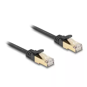 Network Cable DeLOCK RJ45 Flat 0.5m Cat.6A Black