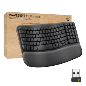 Эргономичная клавиатура Logitech Wave Keys для бизнеса Полноразмерная Беспроводная