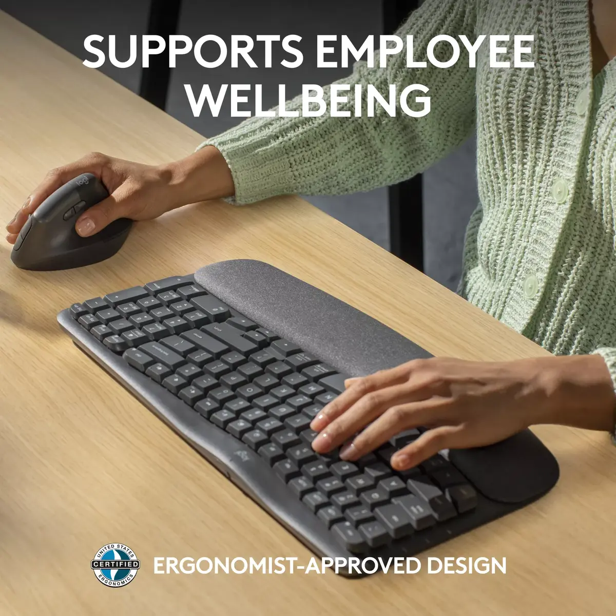 Logitech Wave Keys biznesa ergonomiskā tastatūra Photo 2