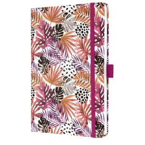 Writing Notebook Sigel Jolie JN355 A5 87 Sheets Apricot Black Purple Violet White