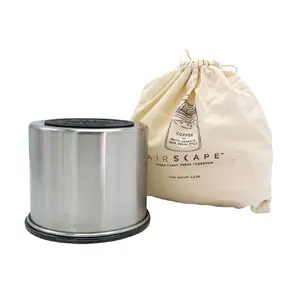 Airscape AS0104 Small Stainless Steel Coffee Bean Storage Canister, Brushed Silver