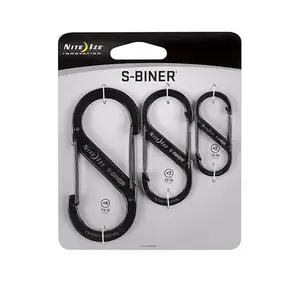 Карабины NITEIZE S-Biner размеры №2, №3, №4 — металлические двойные зажимы