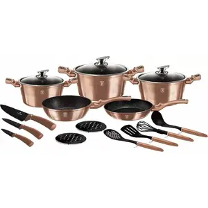 Cookware set berlinger haus BH-6161 Metallic Rose Gold — pot and pan set