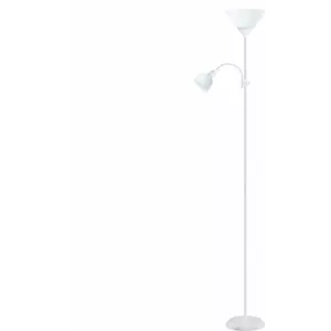 Grīdas lampa PLATINET PFLF066W ar E27 un E14 pamatnēm, balta