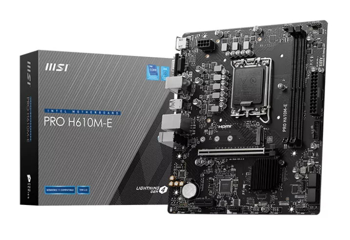 Datoriens plātne MSI PRO H610M-E —