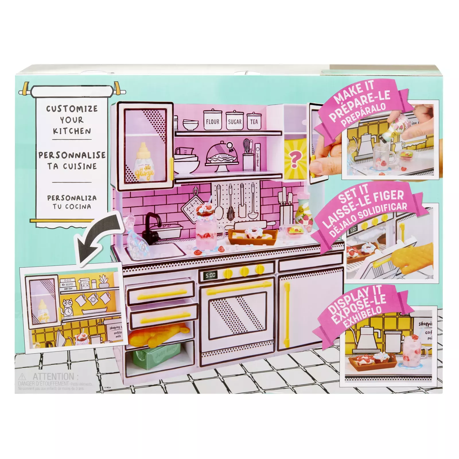 Make It Mini Kitchen MGA's Miniverse, Kitchen Playset, w/UV Light