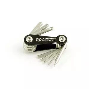Folding multi-tool AUTHOR AHT Expert 8 — compact bicycle tool, black/silver