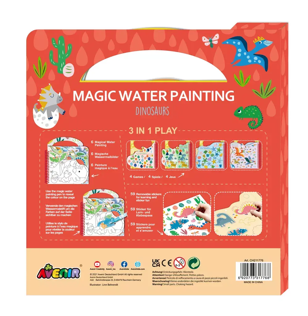 Avenir ūdens krāsošanas komplekts — Magic Water Painting Dinosaur Photo 4