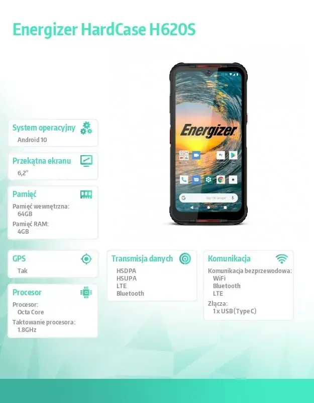 Смартфон Energizer UPENH620S, UPENH620SBEU Photo 4