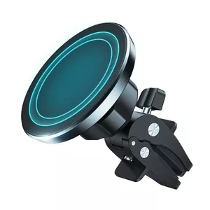 Магнитный автомобильный держатель MagSafe Crong CRG-CH6-BLK для iPhone 12 и новее