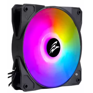 120mm ARGB Case Fan Evolveo RGBFAN12FMB, black frame, model RGBFAN12FMB