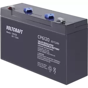 Lead‑Acid Battery Voltcraft VC-12713950 6V 12Ah AGM with Flat 6.35mm Connector